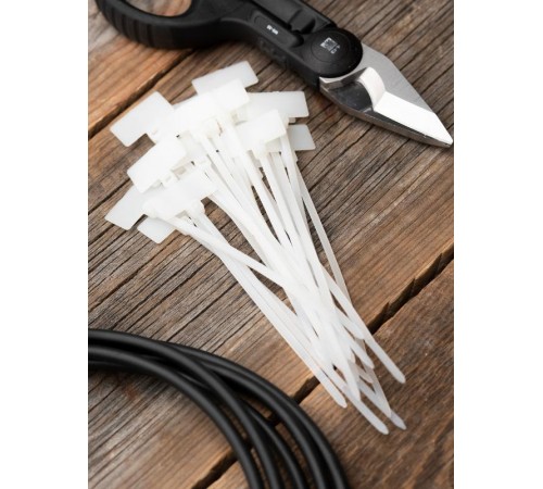 Хомут нейлоновый с маркировочной площадкой (2,5х110) (100шт.) EKF PROxima  plc-c-p-2.5x110  EKF