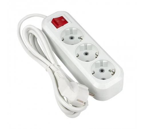 Удлинитель "Эксперт"  3 гнезда 2 метра 16А/3,5кВт с выключателем и заземлением ПВС 3х1 EKF PROxima  UBA16-310-3-02i  EKF