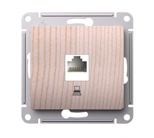 GLOSSA Сосна Розетка компьютерная RJ45 кат.5Е, механизм  GSL001581K  SE