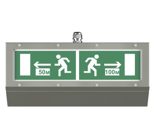 Световой указатель аварийного освещения светодиодный BS-CORVET-10-S2-ELON 1,5Вт IP66 централизованный накладной  a15998  Белый свет