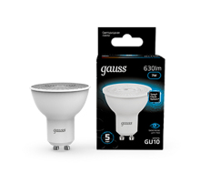 Лампа светодиодная MR16 7W 630lm 6500K GU10 LED 1/10/100  101506307  Gauss