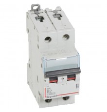 Выключатель автоматический двухполюсный DX3 10000 2А B 16кА  408936  Legrand
