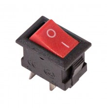 Выключатель клавишный 250V 3А (2с) ON-OFF красный Micro  36-2011  REXANT