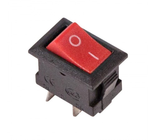 Выключатель клавишный 250V 3А (2с) ON-OFF красный Micro  36-2011  REXANT
