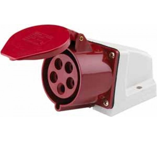 Розетка стационарная 125 3Р+РЕ+N 32А 380В IP44 РС-102 D  26033DEK  DEKraft