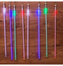 Гирлянда Тающие сосульки светодиодная, 8шт х 50см, шаг 50см, 230 В (с трансформатором) мульти светодиоды  256-319-6  NEON-NIGHT
