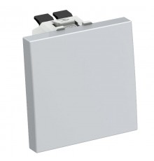 Переключатель кнопочный одноклавишный 10А 250В, 1 модуль Modul45, 45х45 мм цвет алюминиевый лак  6120970  OBO Bettermann