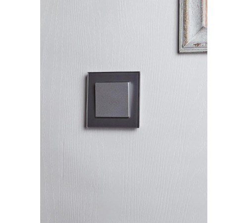 BRITE Выключатель 1-клавишный проходной 10А ВС10-1-6-БрА алюминий  BR-V12-0-10-K47  IEK