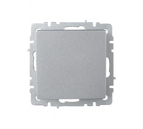 BRITE Выключатель 1-клавишный проходной 10А ВС10-1-6-БрА алюминий  BR-V12-0-10-K47  IEK