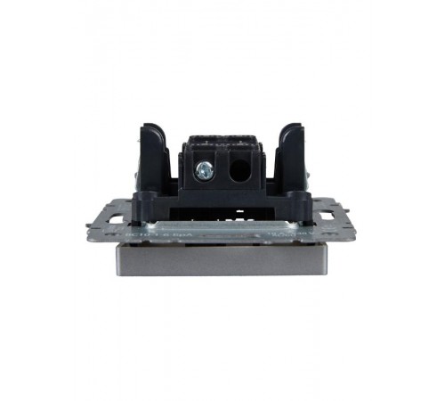 BRITE Выключатель 1-клавишный проходной 10А ВС10-1-6-БрА алюминий  BR-V12-0-10-K47  IEK