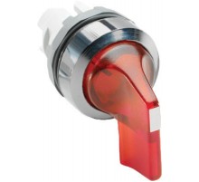 Переключатель M2SS5-21R (длинная ручка) красный 2-х позиционный с подсветкой (только корпус) 90# с фиксацией  1SFA611204R2101  ABB