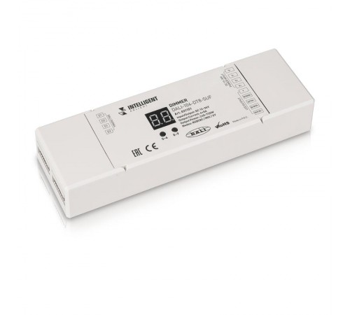 INTELLIGENT ARLIGHT Диммер DALI-104-DT8-SUF (12-36V, RGBW/MIX/XY, 4х5А) (INTELLIGENT ARLIGHT, IP20 Пластик, 3 года)  031151  Arlight
