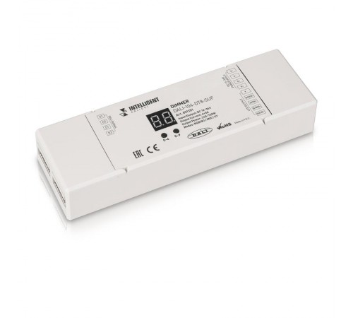 INTELLIGENT ARLIGHT Диммер DALI-104-DT8-SUF (12-36V, RGBW/MIX/XY, 4х5А) (INTELLIGENT ARLIGHT, IP20 Пластик, 3 года)  031151  Arlight