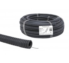 Труба гибкая гофрированная ПВХ 32мм с протяжкой лёгкая народная (25м)  SQ0401-0304  TDM