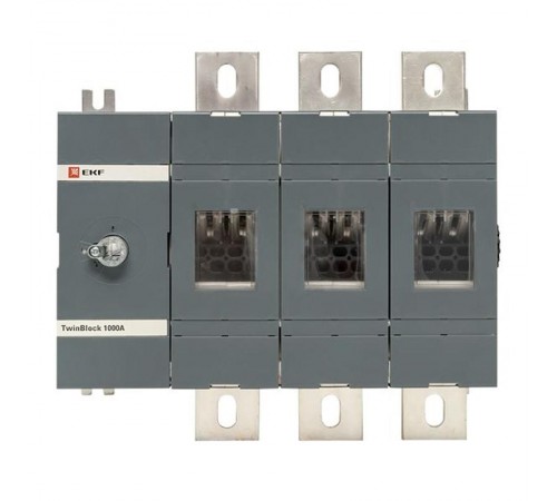 Рубильник 1000A 3P без рукоятки управления TwinBlock  tb-s-1000-3p  EKF