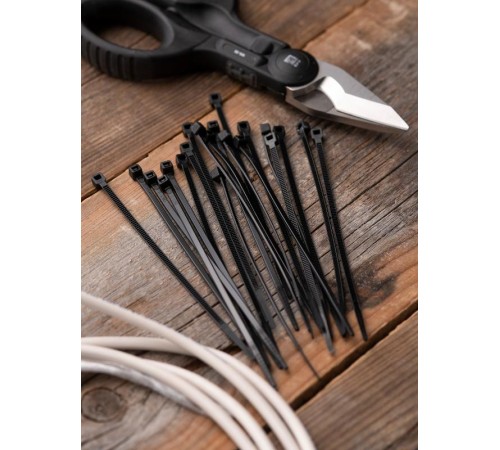 Хомут P6.6 стандартный (ч), 2.5x80 (100шт) FlexLock PROxima  plc-fl-ctsb-2.5x80  EKF