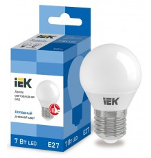 Лампа светодиодная LED 7Вт Е27 230В 6500К ECO G45 шар  LLE-G45-7-230-65-E27  IEK