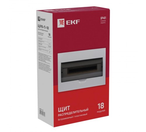 Щит распределительный встраиваемый ЩРВ-П-18 IP41 EKF PROxima  pb40-v-18  EKF