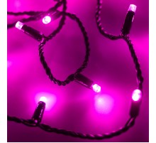 Светодиодная гирлянда ARD-STRING-CLASSIC-10000-BLACK-100LED-STD PINK (230V, 7W)  025806  Arlight