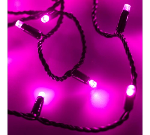 Светодиодная гирлянда ARD-STRING-CLASSIC-10000-BLACK-100LED-STD PINK (230V, 7W)  025806  Arlight