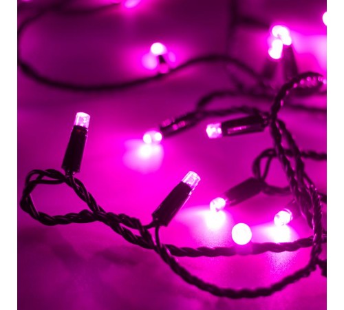 Светодиодная гирлянда ARD-STRING-CLASSIC-10000-BLACK-100LED-STD PINK (230V, 7W)  025806  Arlight