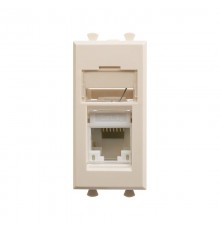 Компьютерная розетка "Ванильная дымка" Avanti RJ-45 модульная, кат. 5е , 1 мод  4405461  DKC