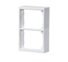 Рамка 2-постовая, 100мм, для наружого монтажа DoubleSchuko Impressivo, белый  1722S100-84   2TKA000342G1  ABB