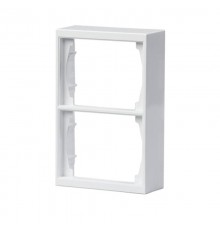 Рамка 2-постовая, 100мм, для наружого монтажа DoubleSchuko Impressivo, белый  1722S100-84   2TKA000342G1  ABB