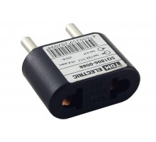 Переходник (тип CEE 7/17 - тип А/F) плоский 10А макс. 250В черный  SQ1806-0088  TDM