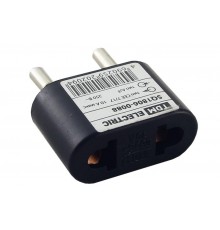 Переходник (тип CEE 7/17 - тип А/F) плоский 10А макс. 250В черный  SQ1806-0088  TDM