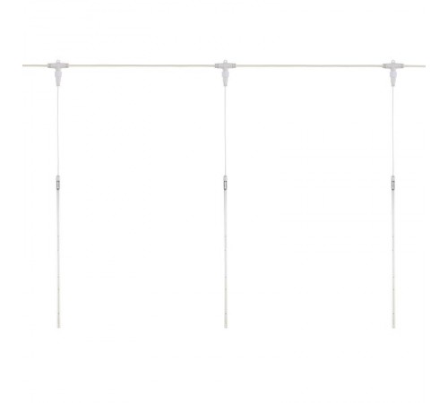 Гирлянда Тающие сосульки комплект 10 шт. х 50см, шаг 100см, 600 LED ТЕПЛЫЙ БЕЛЫЙ, белый каучук, IP67, 24В  256-423  NEON-NIGHT