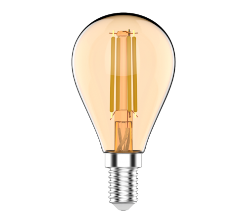 Лампа светодиодная   Basic Filament Шар 3,8W 350lm 2400К Е14 golden LED 1/10/50  1057154  Gauss