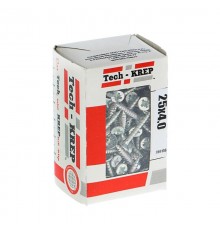 Саморезы универсальные 25х4,0 мм (200 шт) оцинкованные - коробка с окном ( 0,239 кг)  102179  Tech-KREP