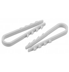 Дюбель-хомут для круглого кабеля 11-18мм белый (100шт) ЭРА  Б0045082  ЭРА