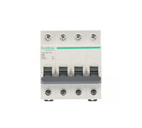 Выключатель автоматический четырёхполюсный 63A C 6kA City9  C9F36463 Systeme Electric