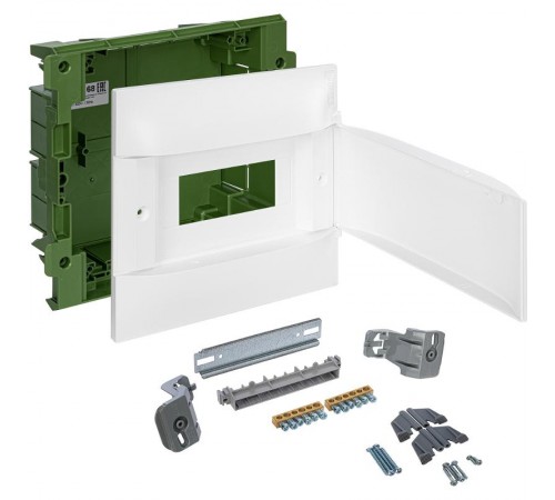 Practibox S Пластиковый щиток Встраиваемый (в полые стены) 1X8 Белая дверь  134568  Legrand