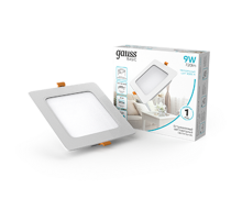 Светильник  Basic Downlight квадрат 9W 720lm 4000K 170-260V IP20 120*26 белый LED 1/100  9031420209  Gauss