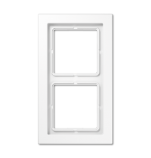 Рамка для вертикальной и горизонтальной установки, 2 поста; дюропласт; белый; LSDesign  LSD982WW  Jung