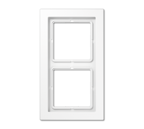 Рамка для вертикальной и горизонтальной установки, 2 поста; дюропласт; белый; LSDesign  LSD982WW  Jung