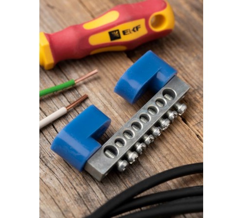 Шина "N" 63.08 (2 изолятора стойка) никель EKF  sn1-63-08-2  EKF