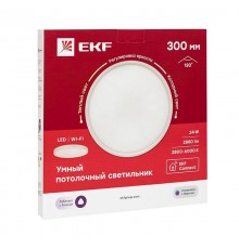 Умный потолочный светильник 300 мм 24W EKF Connect  sclwf-300-cct  EKF