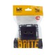 BRITE Розетка компьютерная 2-ая RJ45 кат.5E РК10-2-БрЧ черный  BR-K20-1-K02  IEK