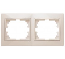 1-502-02 Intro Рамка на 2 поста гор., СУ, Plano, сл.кость  Б0027626  Intro