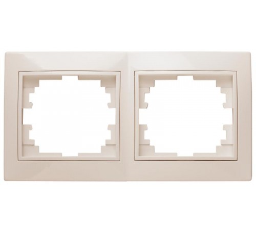 1-502-02 Intro Рамка на 2 поста гор., СУ, Plano, сл.кость  Б0027626  Intro