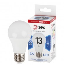 Лампа светодиодная LED A60-13W-127V-840-E27 (диод, груша, 13Вт, 127В, нейтр, E27) (10/100/2000)  Б0049101  ЭРА