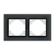 Минск Рамка 2-местная стеклянная черная Basic  ERM-G-402-70  EKF