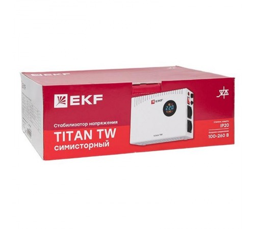 Стабилизатор напряжения электронный с возможностью настенного монтажа TITAN -TW-2000  stab-TW-2000 EKF