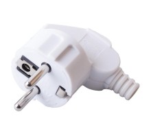 PPG16-41-202 Вилка угловая с/з, 250В, 16A, белый  32850  STEKKER