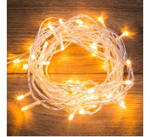 Гирлянда "Твинкл Лайт" 6 м, прозрачный ПВХ, 40 LED, цвет  ТЕПЛЫЙ БЕЛЫЙ  303-176  NEON-NIGHT