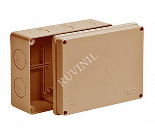 Коробка распр. Тусо для о/п, 200х140х75мм  без гермовводов не распр.горение HF без вводов,IP65 3керам.клеммника на 3 пол до 10 мм2  67056НГ-10-09 